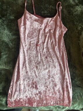 Forever 21 Dusty Pink Velvet Mini Slip Dress